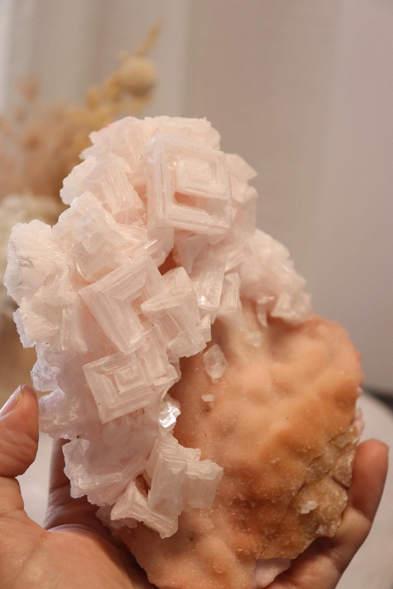 Pink Halite | Raw Specimen + Stand 342g