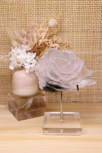 Garden Quartz Flower Carving + Stand | 553g