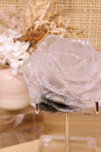 Garden Quartz Flower Carving + Stand | 553g
