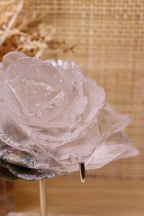 Garden Quartz Flower Carving + Stand | 553g