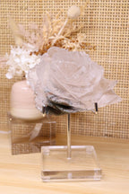 Garden Quartz Flower Carving + Stand | 553g