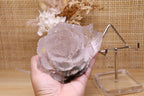 Garden Quartz Flower Carving + Stand | 553g