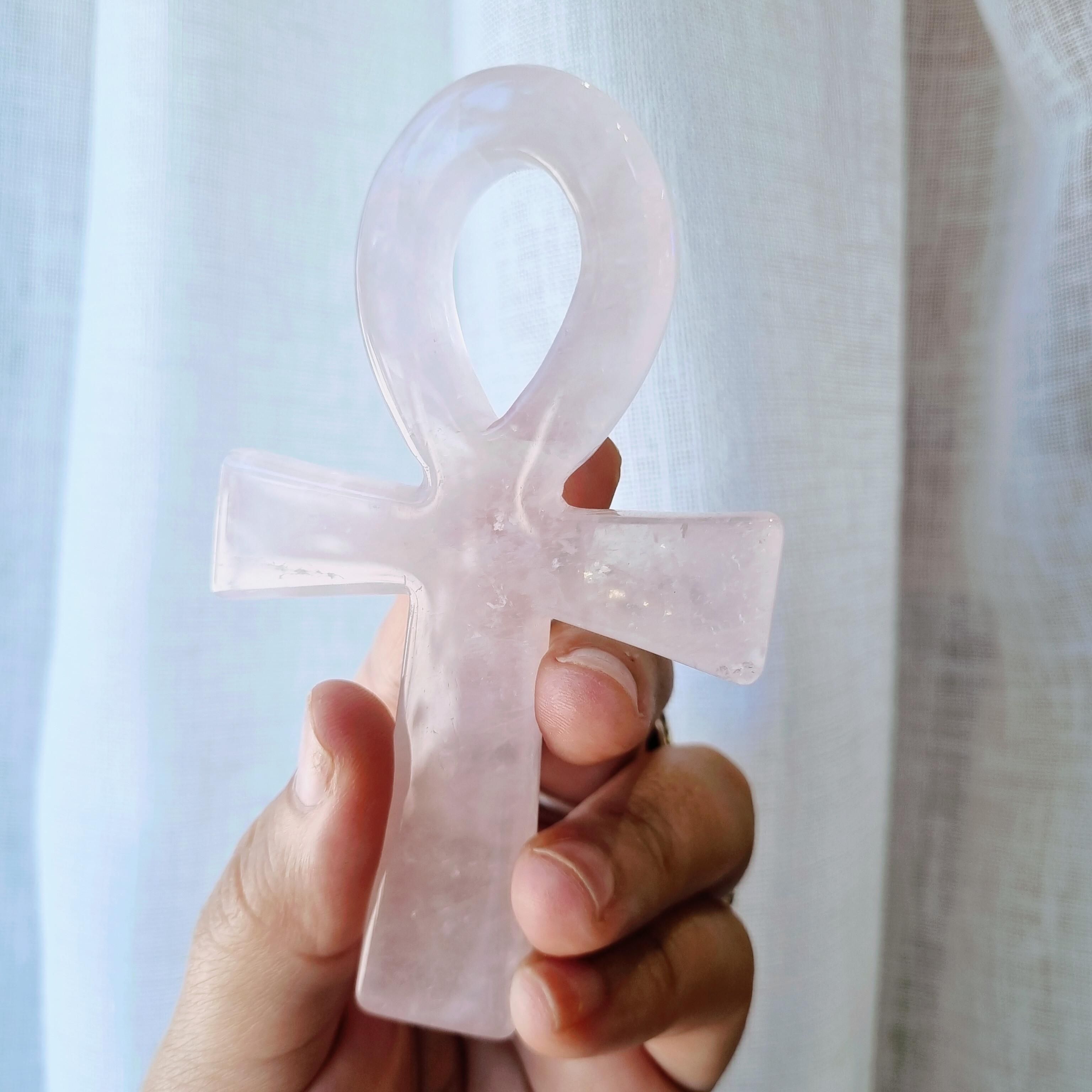 Ankh Carving | Rose Quartz