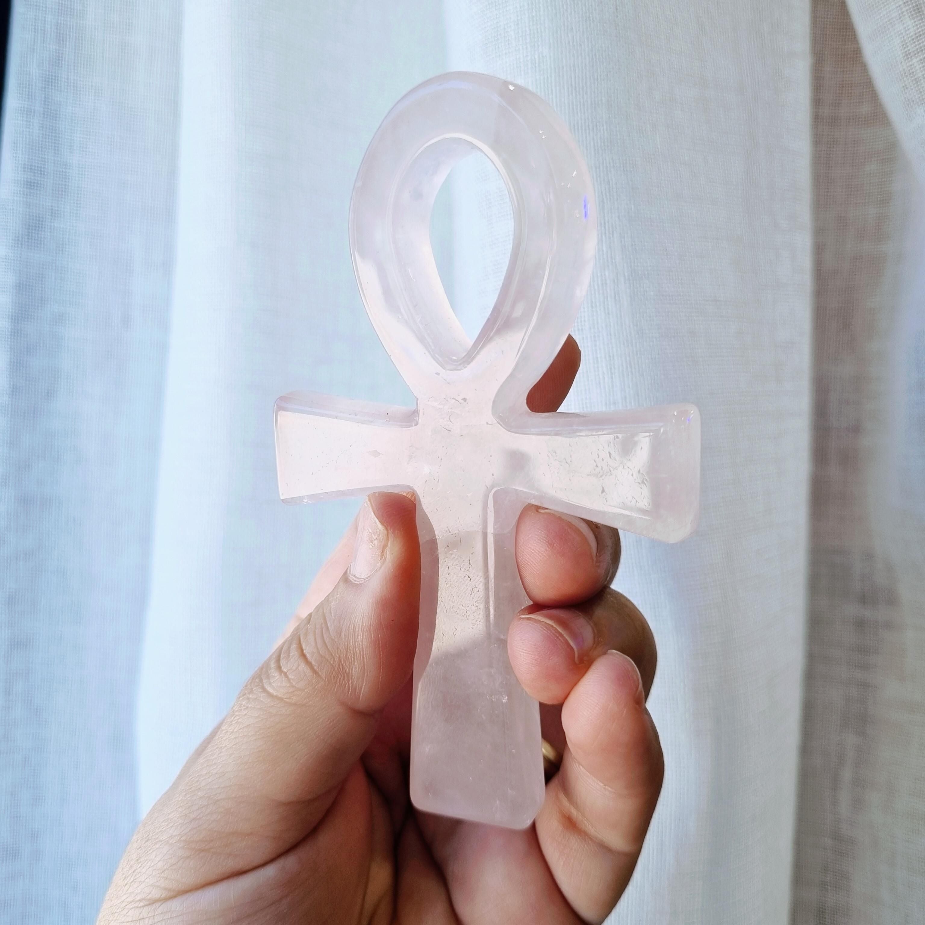 Ankh Carving | Rose Quartz