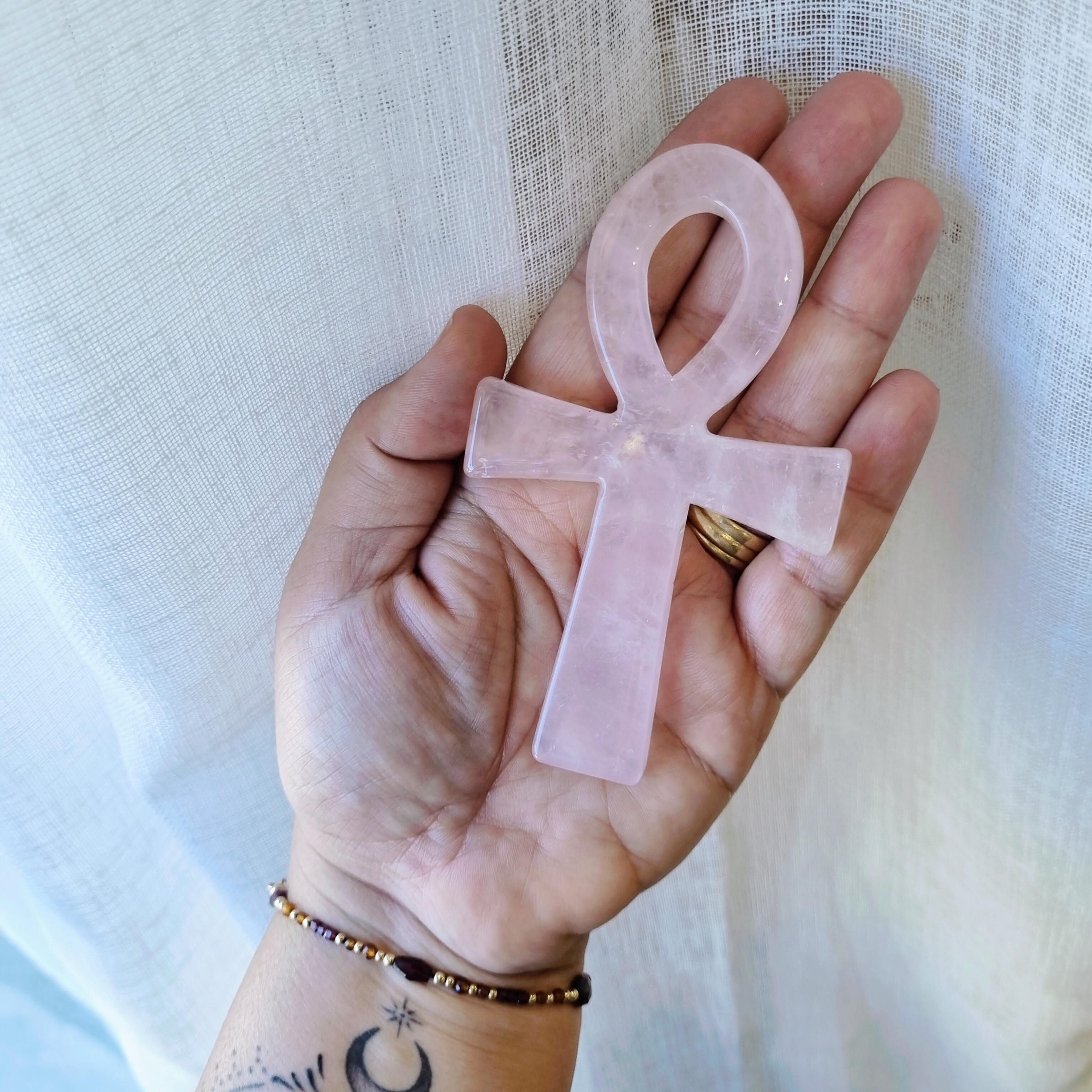 Ankh Carving | Rose Quartz