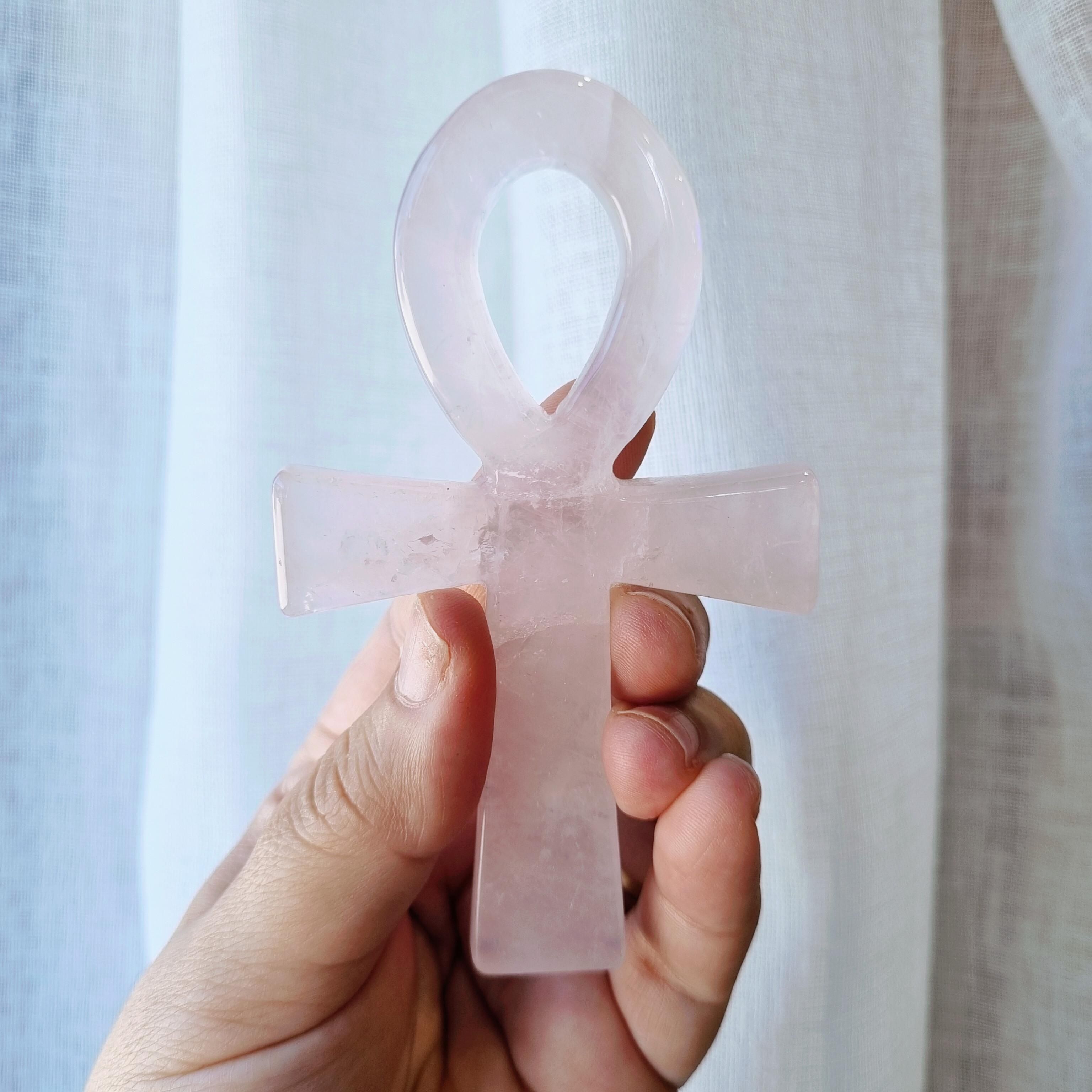 Ankh Carving | Rose Quartz