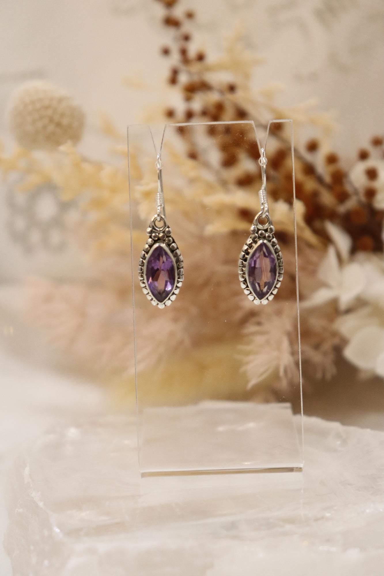 Amethyst Earrings | Eye Drop Set