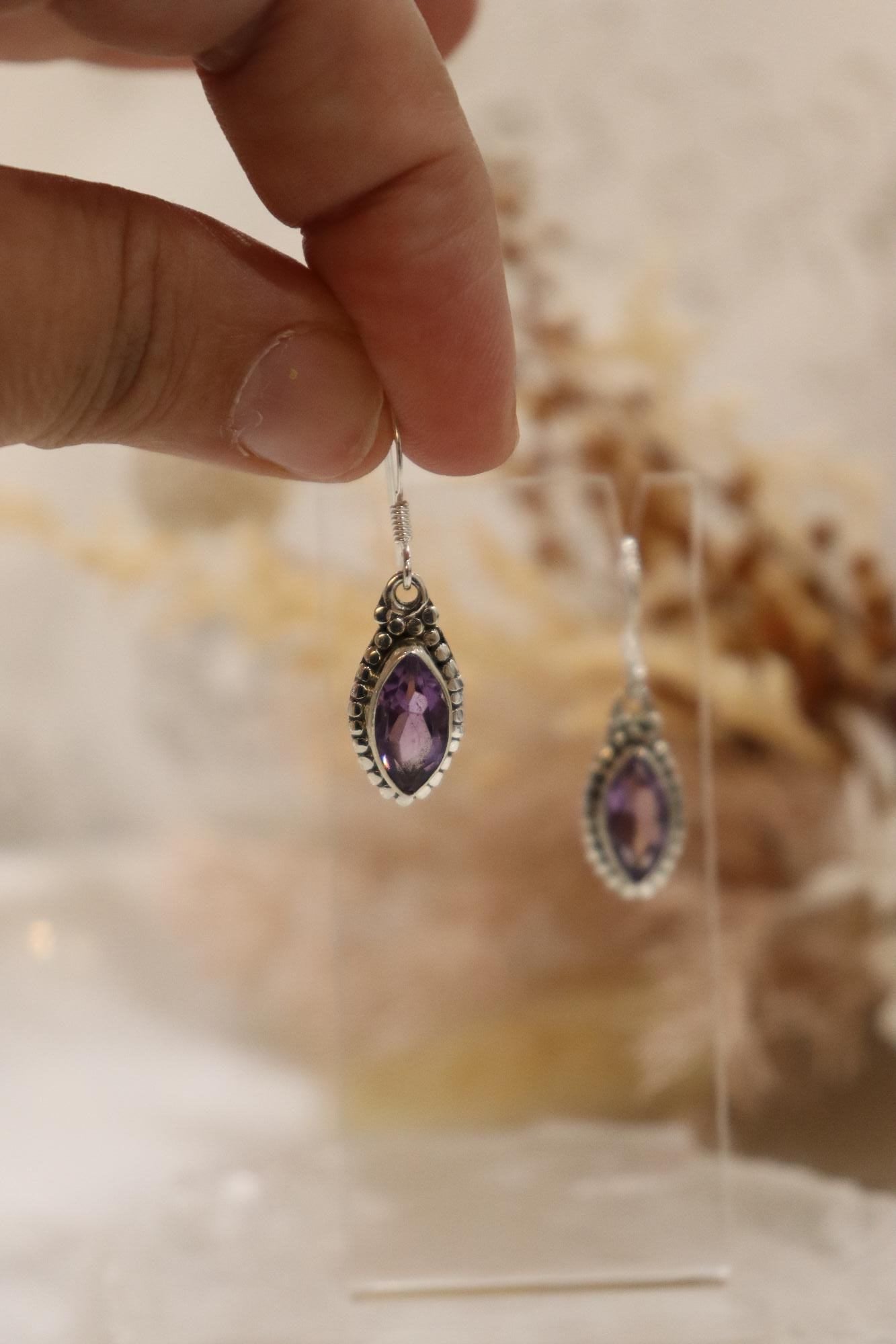 Amethyst Earrings | Eye Drop Set
