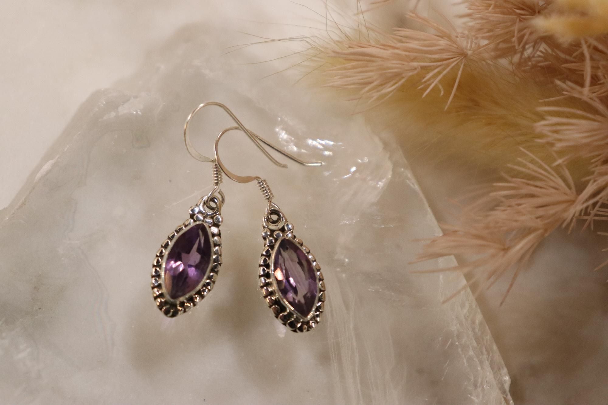 Amethyst Earrings | Eye Drop Set