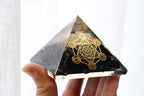 Orgonite Pyramid | Shungite & Clear Quartz | Metatron Cube Symbol