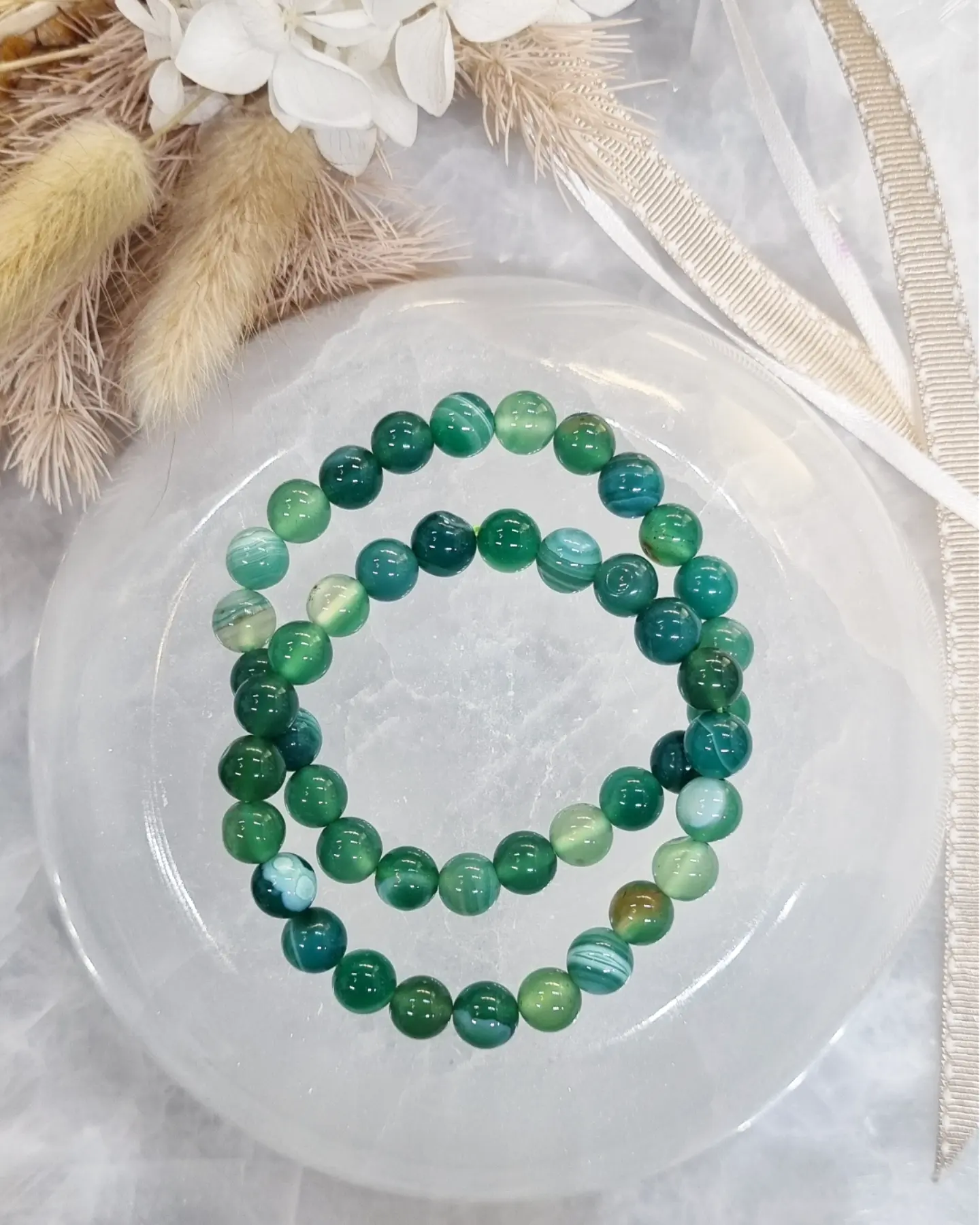 Green Agate Bracelet | 8mm