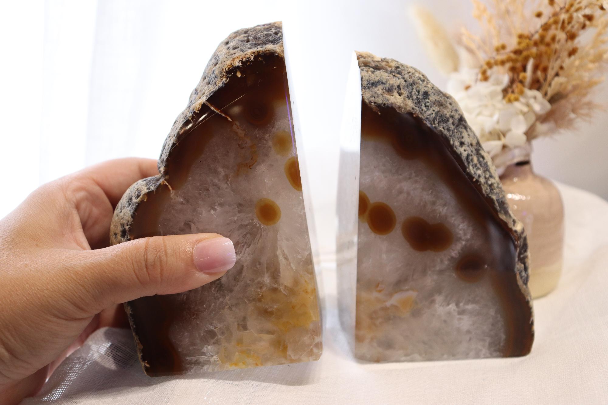 Agate Bookends Set Medium